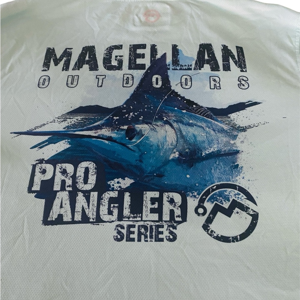 Magellan Men’s outdoors Pro Aqua Blue shirt Angler Series Long Sleeve Si… - Picture 5 of 13